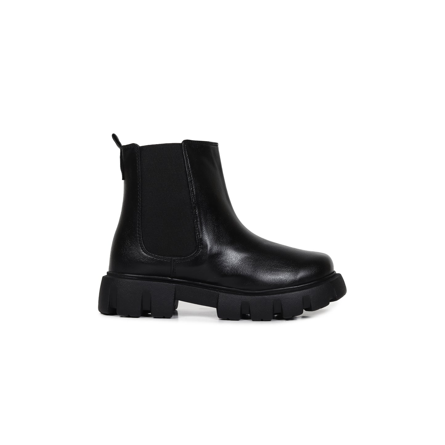 Black Chunky Chelsea Boots for Women