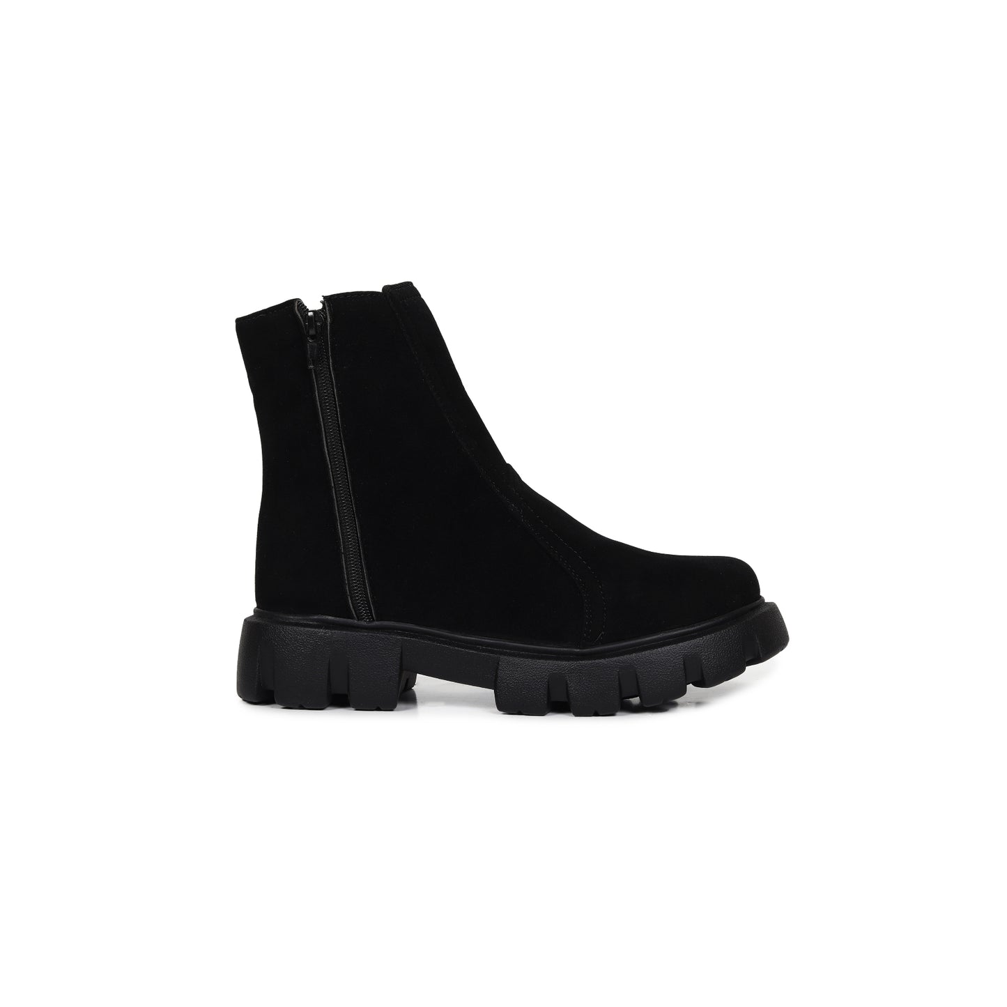 Black Suede Chelsea Boots for Women