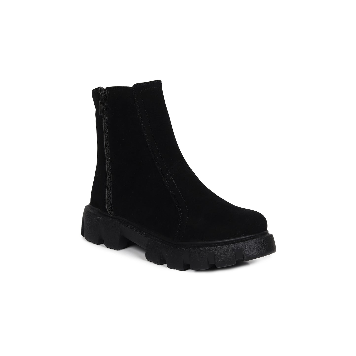 Black Suede Chelsea Boots for Women