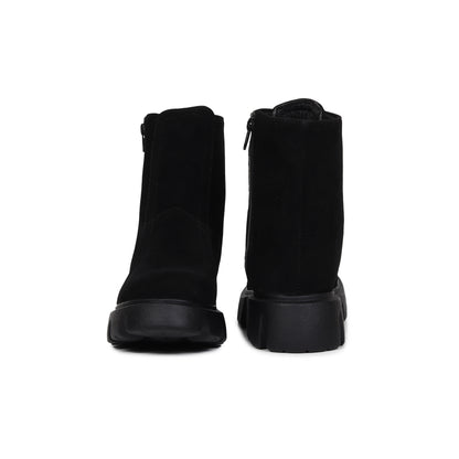 Black Suede Chelsea Boots for Women