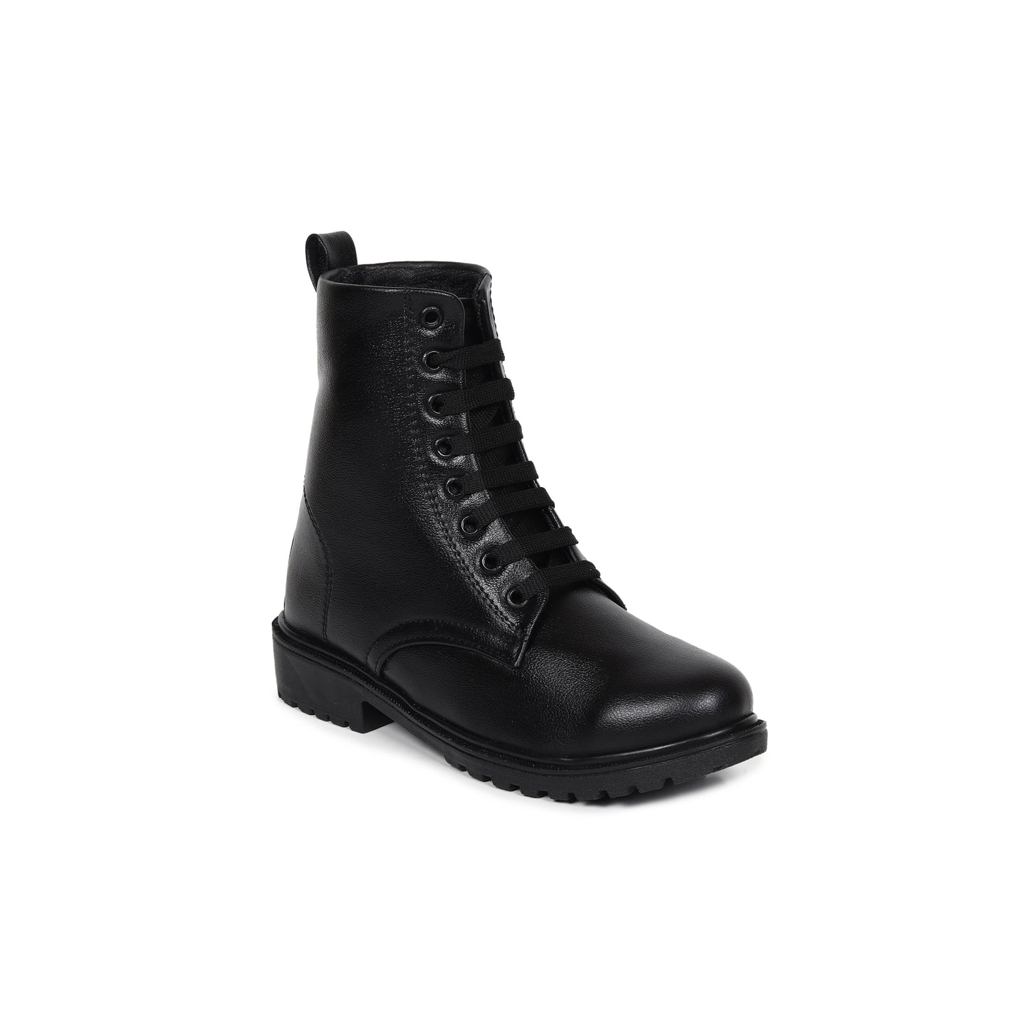 High Ankle Combat Black Boots for Women