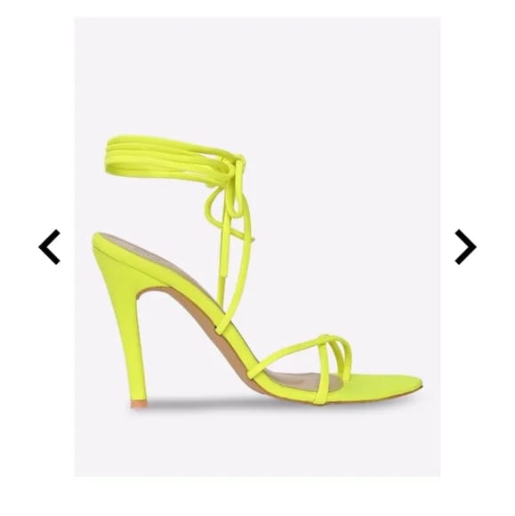 Neon Lace up Heels