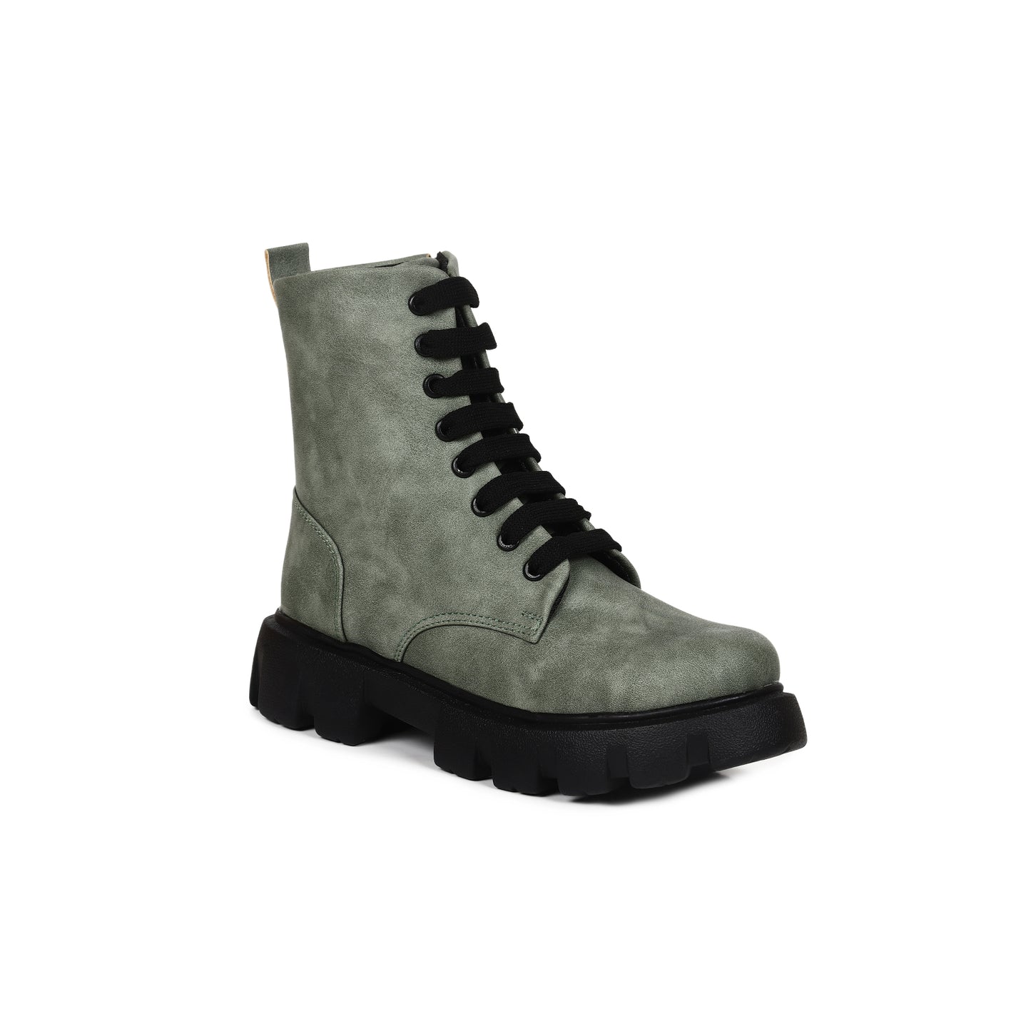 Grey Suede High Ankle Boots for Women