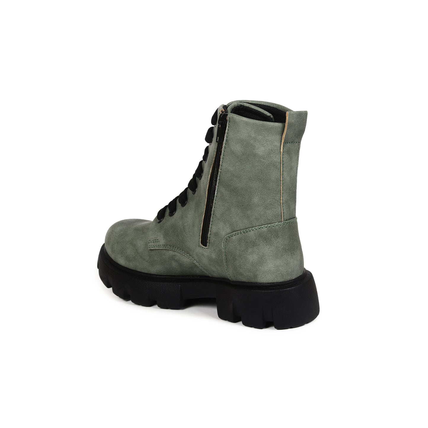 Grey Suede High Ankle Boots for Women
