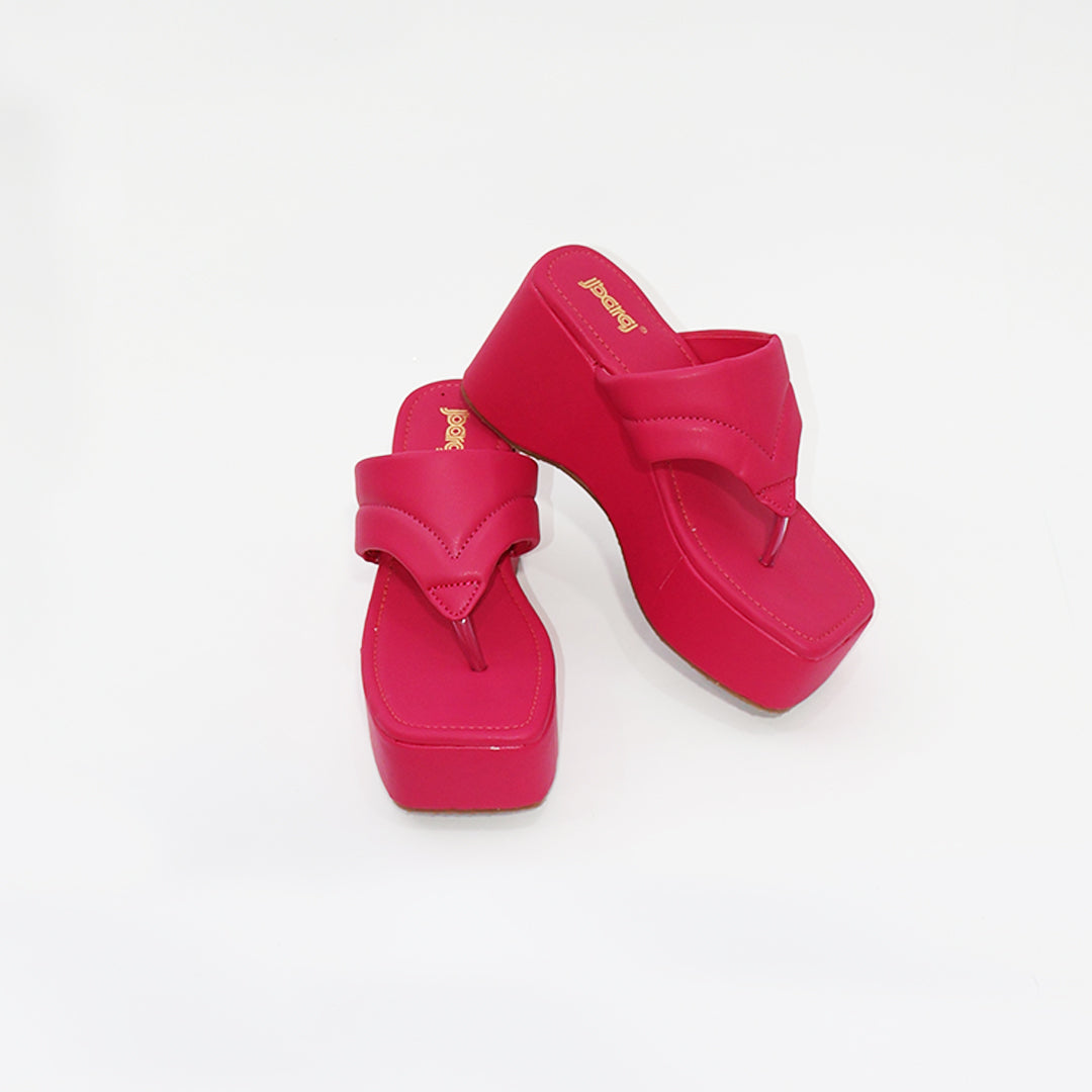 Pink chunky wedges