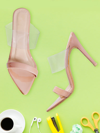 Beige slip on stiletto
