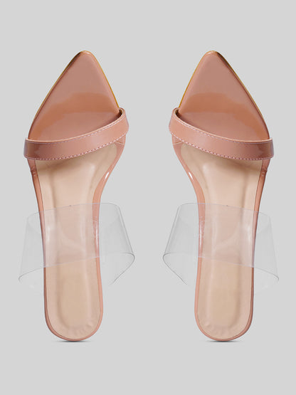 Beige slip on stiletto