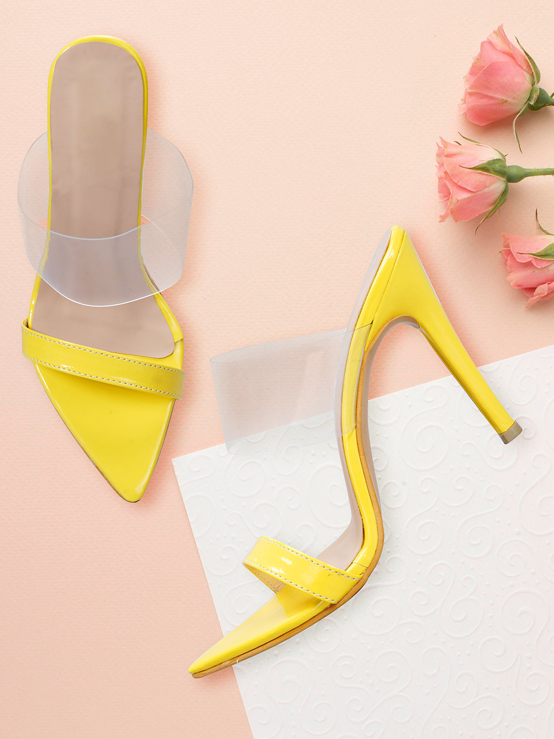 Neon slip on stiletto