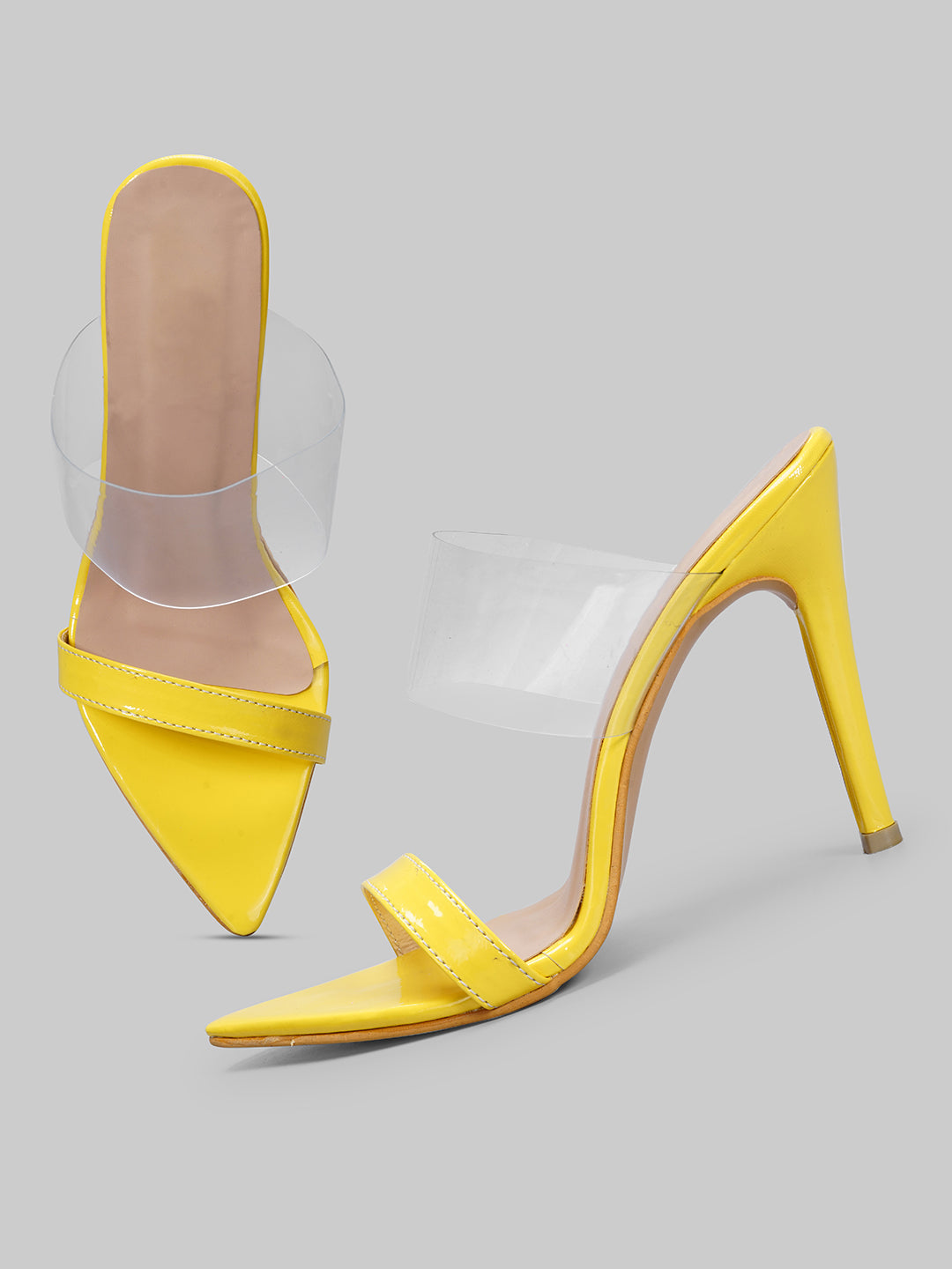 Neon slip on stiletto