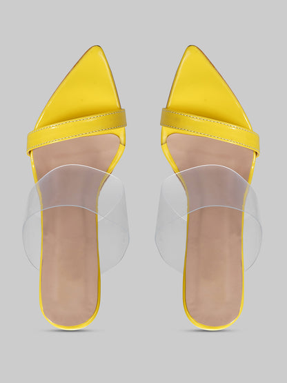 Neon slip on stiletto