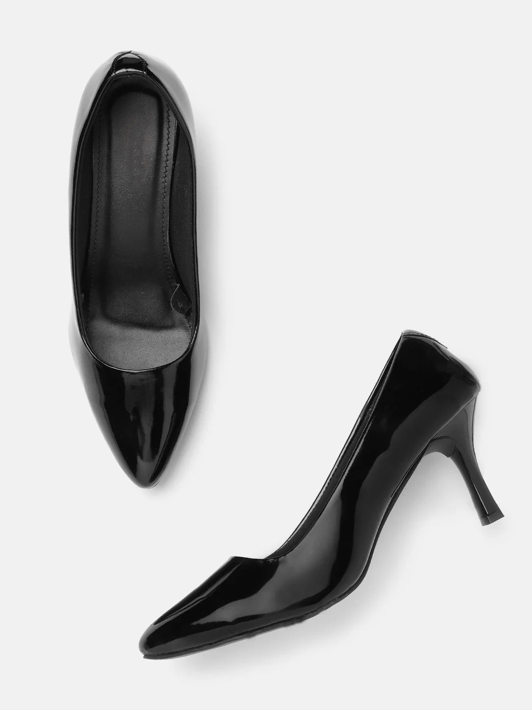 Black Kitten heel pumps