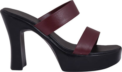 Open toe block heels