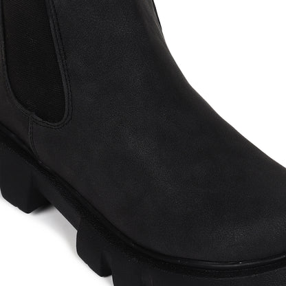 Minimalist Platform Chelsea Boots for Women